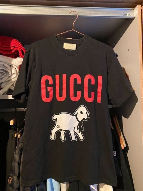 gucci sheep t shirt|Gucci men's t shirts.